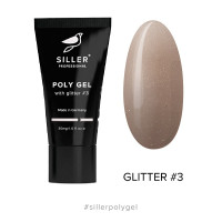 Siller Poly Gel with glitter 3